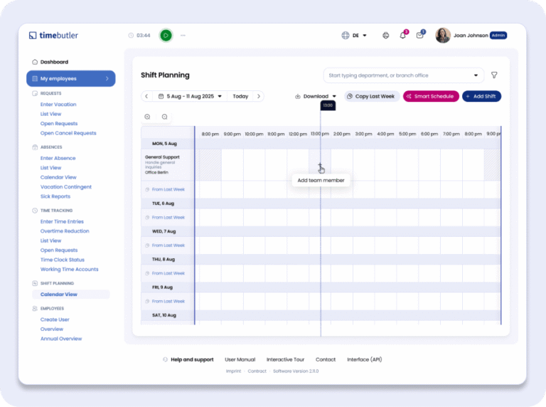 Shift Planning – Online Shift Planner for Teams | Timebutler