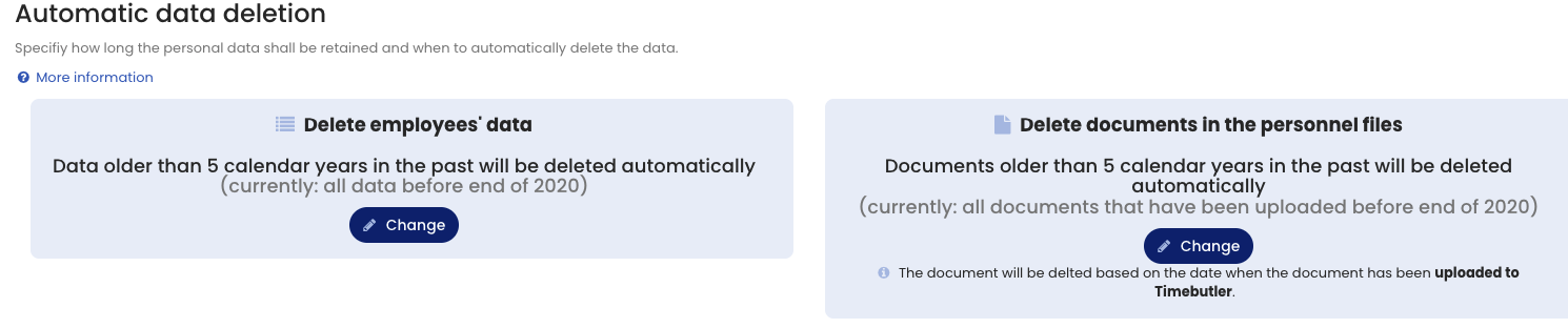 Automatic Data Deletion